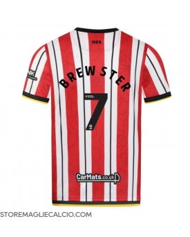 Sheffield United Rhian Brewster #7 Maglia Gara Casa Repliche 2024-25 Maniche Corte